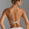 Nanaka Embellished Strap-Back Bandeau Top in White