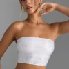 Nanaka Embellished Strap-Back Bandeau Top in White
