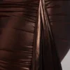 Nasira Cut Out Metallic Jersey Mini Dress in Copper Bronze