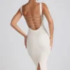 Navi Modal Lace-Trim Midaxi Dress in Ivory