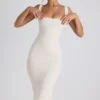 Navi Modal Lace-Trim Midaxi Dress in Ivory