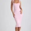 Navi Modal Lace-Trim Midaxi Dress in Soft Pink