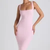 Navi Modal Lace-Trim Midaxi Dress in Soft Pink