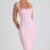 Navi Modal Lace-Trim Midaxi Dress in Soft Pink