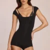 Nayara Modal Playsuit  in Black