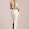 Nayeli Square-Neck Tie-Gather Maxi Dress in Ivory