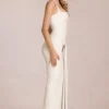 Nayeli Square-Neck Tie-Gather Maxi Dress in Ivory