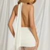 Nerelle Halterneck Mini Dress in White