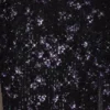 Nevara Embellished Mid-Rise Thigh-Split Maxi Skirt in Black Purple