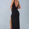 Nivara One-Shoulder Maxi Dress in Black