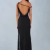 Nivara One-Shoulder Maxi Dress in Black