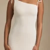 Noelia Textured Jersey Backless Maxi Dress in Ivory