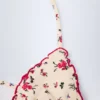 Noia Micro Triangle Bikini Top in Red Floral