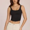 Norelle Modal Tie-Back Top in Black