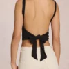 Norelle Modal Tie-Back Top in Black