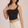 Norelle Modal Tie-Back Top in Black