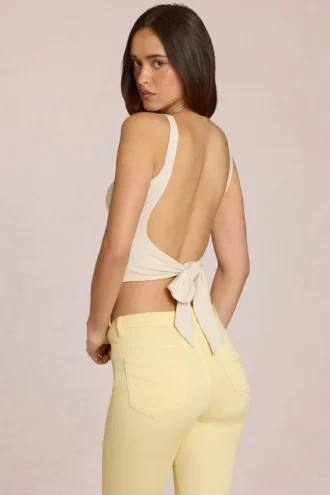 Norelle Modal Tie-Back Top in Ivory
