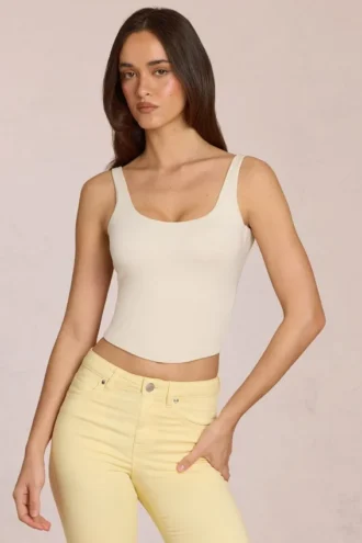 Norelle Modal Tie-Back Top in Ivory