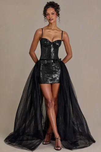 Odette Premium Tulle Skirt in Black