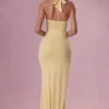 Olivette Jersey Corset Bridesmaid Dress in Butter Yellow