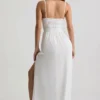Olyssia Shirred Camisole Maxi Dress in White