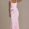 Opaline Premium Embellished Tulle Skirt in Baby Pink