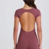 Open-Back Unitard in Acai
