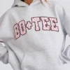 Oversized Applique Hoodie in Grey