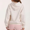 Oversized Applique Hoodie in Ivory Polka Dot