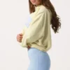 Oversized Applique Hoodie in Lemon
