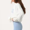 Oversized Applique Hoodie in Milk