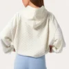 Oversized Applique Hoodie in Milk Polka Dot