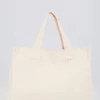 Oversized Canvas Tote Bag in Egg Shell
