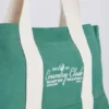 Oversized Canvas Tote Bag in Green