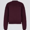 Oversized Crew-Neck Jumper in Burgundy