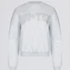 Oversized Crew-Neck Jumper in Grey Marl