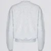 Oversized Crew-Neck Jumper in Grey Marl