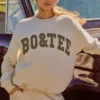 Oversized Crew Neck Sweatshirt in Bone