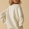 Oversized Crew Neck Sweatshirt in Bone