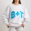 Oversized Crew Neck Sweatshirt in Grey Marl