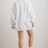 Oversized Crew Neck Sweatshirt in Grey Marl