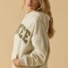Oversized Hooded Sweatshirt in Bone