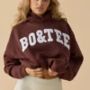 Oversized Hooded Sweatshirt in Mahogany