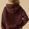 Oversized Hooded Sweatshirt in Mahogany