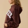 Oversized Hooded Sweatshirt in Mahogany