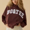 Oversized Hooded Sweatshirt in Mahogany