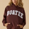 Oversized Hooded Sweatshirt in Mahogany