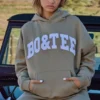 Oversized Hooded Sweatshirt in Soft Olive