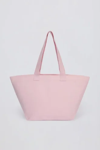 Oversized Tote Bag in Powder Pink