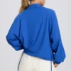 Oversized Track Jacket in Cobalt